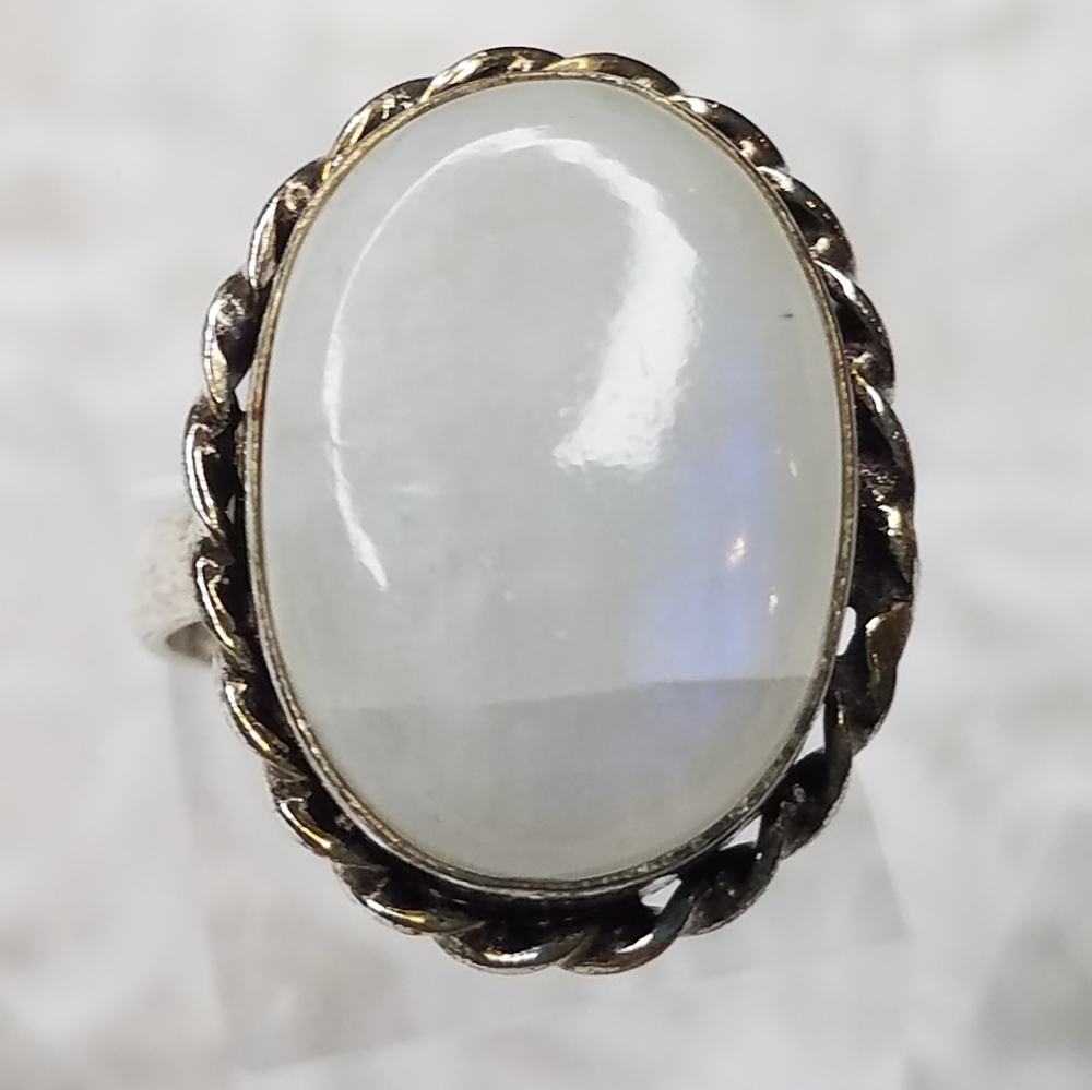 Rainbow Moonstone Ring